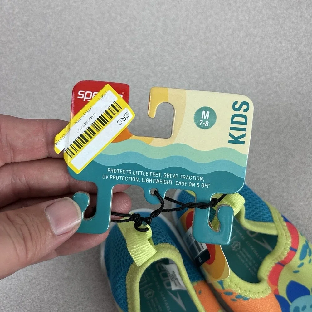 Speedo Splash And Sun Bootie‎ Kids Size Medium M (7-8) Dinosaur Water Shoes